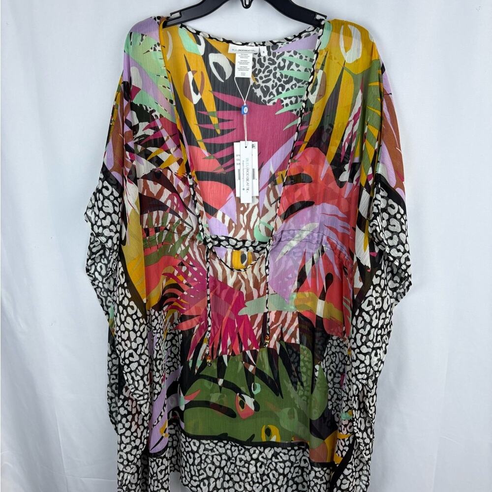 BLEU ROD BEATTIE LET'S GET LOUD CAFTAN SWIMSUIT COVER UP